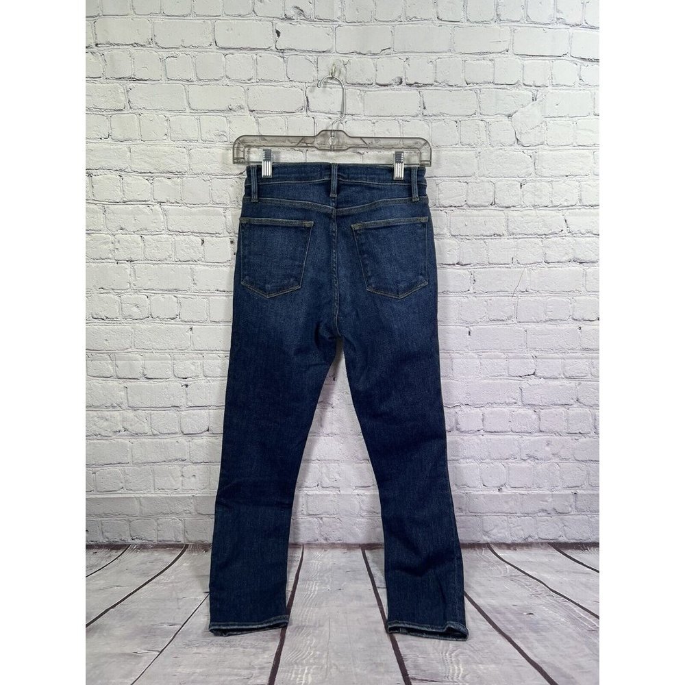 Frame Le High Skinny Crop Sz 27 (Fits‎ 26W 28L) Stretch Mid Rise Denim Jeans - Picture 3 of 6